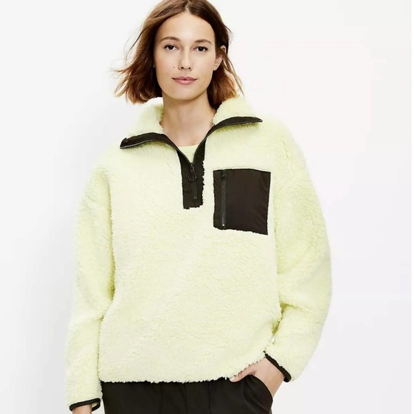 Lou & Grey Colorblock Cozy Up Sherpa Zip Jacket Size XL - Picture 5 of 5